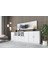 Rafli Dolapli Çekmeceli Konsol Beyaz 226 cm KNS-1103-Ç 1