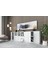 Rafli Dolapli Çekmeceli Konsol Beyaz 226 cm KNS-1103-Ç 4