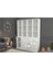 Rafli Dolapli Çekmeceli Vitrin Beyaz 130 cm VTR-1029-Ç 2