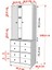 Dolapli Çekmeceli Vitrin Beyaz 65 cm VTR-1020-Ç 4