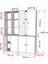 Rafli Dolapli Vitrin Beyaz 130 cm VTR-1027-Ç 3