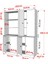 Rafli Dolapli Vitrin Beyaz 130 cm VTR-1070-Ç 3