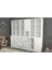 Rafli Dolapli Çekmeceli Vitrin Beyaz 196 cm VTR-1049-Ç 3
