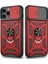 Casestreet Apple iPhone 13 Pro Kılıf Sert Silikon Tank Aramid Sürgülü Vega Yüzüklü Kırmızı 1