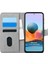 Xiaomi Redmi Note 10 Pro Max Kılıf Fabric Book Wallet Gri 1