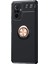 Xiaomi Redmi Note 10 Pro Max Kılıf Kickstand Ring Holder Siyah Rose 2