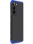Samsung Galaxy S22 Kılıf Double Dip 360 Protective Siyah Mavi 2
