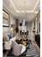 Dijital Baskılı Kaymaz, Yıkanabilir Yamalı Çerçeveli Siyah Salon Mutfak Halı-Yolluk-D4016 2