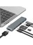C Çift Usb-C Hub Type-C-Thunderbolt 3 + Type-C + 4K HDMI + USB 3.0 x 2 + Sd + Microsd Kart Okuyucu Adaptörü-Koyu Gri (Yurt Dışından) 1