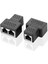 C 2pcs RJ45 Ayrıştırıcı Adaptör 1 Ila 2 Çift Dişi 8P8C Extender Fiş Lan Arayüzü Ethernet Soket Konnektörü - Siyah (Yurt Dışından) 1