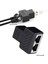 C 2pcs RJ45 Ayrıştırıcı Adaptör 1 Ila 2 Çift Dişi 8P8C Extender Fiş Lan Arayüzü Ethernet Soket Konnektörü - Siyah (Yurt Dışından) 2