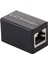 C RJ45 Dişi ve Dişi Konektör Satır Içi Lan Fiş Ethernet Kablosu Genişletici Adaptörü Siyah (Yurt Dışından) 1