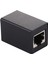 C RJ45 Dişi ve Dişi Konektör Satır Içi Lan Fiş Ethernet Kablosu Genişletici Adaptörü Siyah (Yurt Dışından) 2