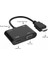 C 2 Hdtv Adaptörü HDMI - Hdmı+Vga Adaptör Kablosu Taşınabilir HDMI Dönüştürücü 3,5 mm Ses Bağlantı Noktası (Yurt Dışından) 5
