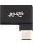 C 90 Derece Sağ Açılı C Tipi Erkek - USB 3.0 Dişi Dönüştürücü 10GBPS Veri Adaptörü (Yurt Dışından) 3