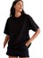 Kadın Siyah Tişört Oversize 1