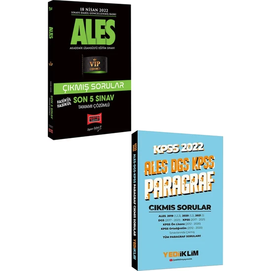 Yargı Yayınevi ALES Fasikül Çıkmış Sorular Son 5 Yıl + Yediiklim Paragraf Çıkmış Sorular