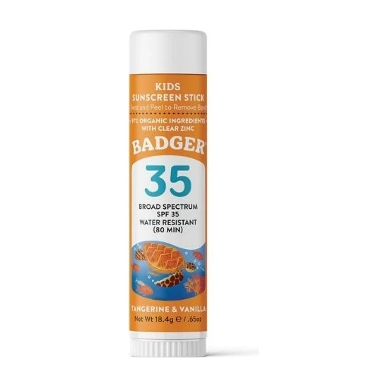 Badger Clear Zinc Çocuk Güneş Kremi Stick SPF35 (Kolay Sürülüm)