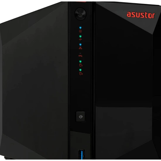 Asustor AS5202T - 2 Bay Nas, 2.0ghz Çift Çekirdekli, 2 2.5gbe Bağlantı Noktası, 2gb Ram Ddr4