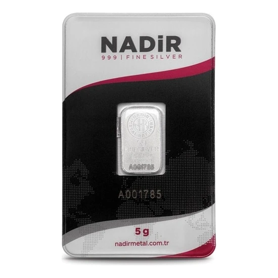 Nadir Gold 5 Gram Külçe Gümüş
