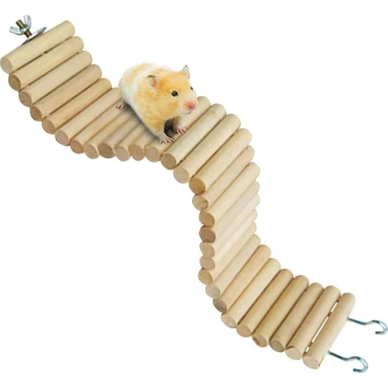 Alyones Hamster Uzun Ahşap Köprü, Cüce Hamster Bükülebilir Merdiven,