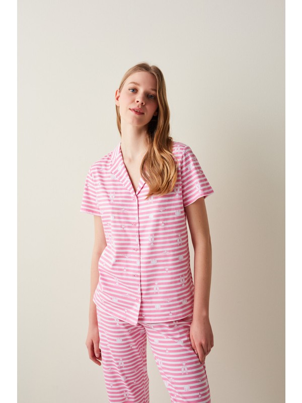 Penti Stripes Gömlek Pantolon Pijama Takımı
