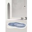 Dijital Baskılı Kaymaz, Yıkanabilir Asimetrik Kesim Turkuaz Salon Mutfak Halı-Yolluk-D4013 1