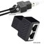 C 2pcs RJ45 Ayrıştırıcı Adaptör 1 Ila 2 Çift Dişi 8P8C Extender Fiş Lan Arayüzü Ethernet Soket Konnektörü - Siyah (Yurt Dışından) 2