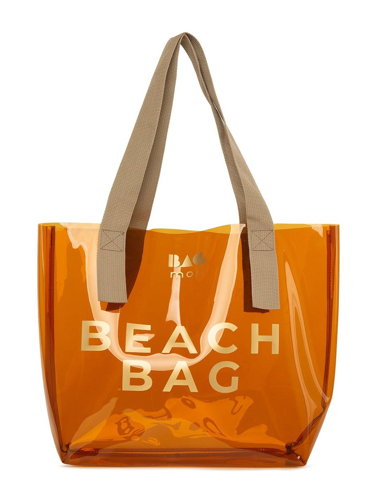 Bagmori Siyah Beach Bag Baskılı Şeffaf Plaj Çantası - Görsel 7