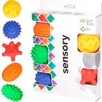 Poema & Rosa Sensory 5'li Renkli Plastik Bebek Banyo Topu Seti – Masaj ve Duyu Gelişimi, 0-4 Yaş Bebekler için