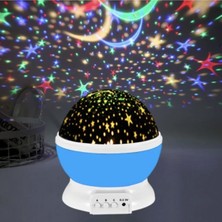 Pazariz Dönen Ay Yıldız ve Gezegenler Yansıtmalı Projeksiyon Gece Lambası Gökyüzü Dönen Gece Lambası