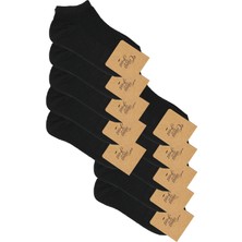 CF Colour Feet 10'lu Paket Siyah Pike Örgü Patik Çorap