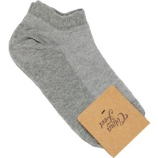 CF Colour Feet 10'lu Paket Beyaz-Gri Pike Örgü Patik Çorap