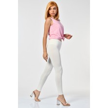 Cotton Candy Slim Fit Tayt  - Beyaz Beyaz - Xl