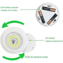 Rucas Uzaktan Kumandalı 3 Lü Spot LED Lamba Kablosuz Pilli Işıldak Dolap Işığı Mutfak Rafı Işığı