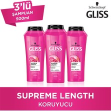 Gliss Supreme Length Şampuan 500 Ml X 3 Adet