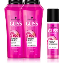 Gliss Supreme Length Şampuan 500 Ml X 2 Adet + Sıvı Saç Kremi 200 Ml