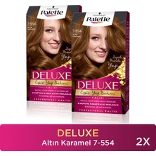 Palette Deluxe Saç Boyası 7-554 Altın Karamel X 2 Adet