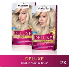 Palette Deluxe 10-2 Platin Sarısı Saç Boyası Krem Formda 2 Adet Amonyaklı Derinlemesine Bakım