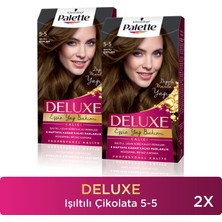 Palette Deluxe Saç Boyası 5-5 Işıltılı Çikolata X 2 Adet