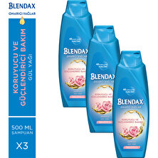 Blendax Koruyucu Ve Güçlendirici Bakım - Onarıcı Yağlar Gül Yağı Şampuan 500 Ml X 3 Adet
