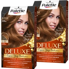 Palette Deluxe Saç Boyası Yoğun Renkler 8-554 Dore Kumral X 2 Adet