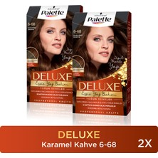 Palette Deluxe Saç Boyası Yoğun Renkler 6-68 Karamel Kahve X 2 Adet