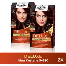 Palette Deluxe Saç Boyası Yoğun Renkler 5-680 Altın Kestane X 2 Adet