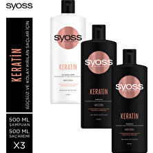 Syoss Keratin Mükemmelliği Şampuan 500 Ml X 2 Adet + Saç Kremi 500 Ml