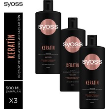 Syoss Keratin Mükemmelliği Şampuan 500 Ml X 3 Adet