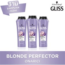 Gliss Blonde Perfector Mor Şampuan 250 Ml X 3 Adet