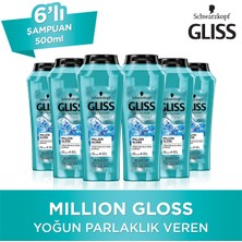 Gliss Million Gloss Şampuan 500 Ml X6 Adet