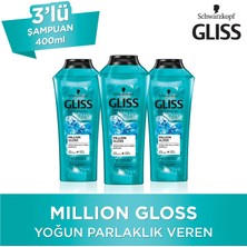 Gliss Million Gloss Şampuan 360 Ml X 3 Adet