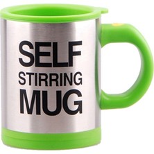 Pazariz Kendi Kendini Karıştıran Mikser Kupa Termos Bardak Self Stirring Mug Yeşil